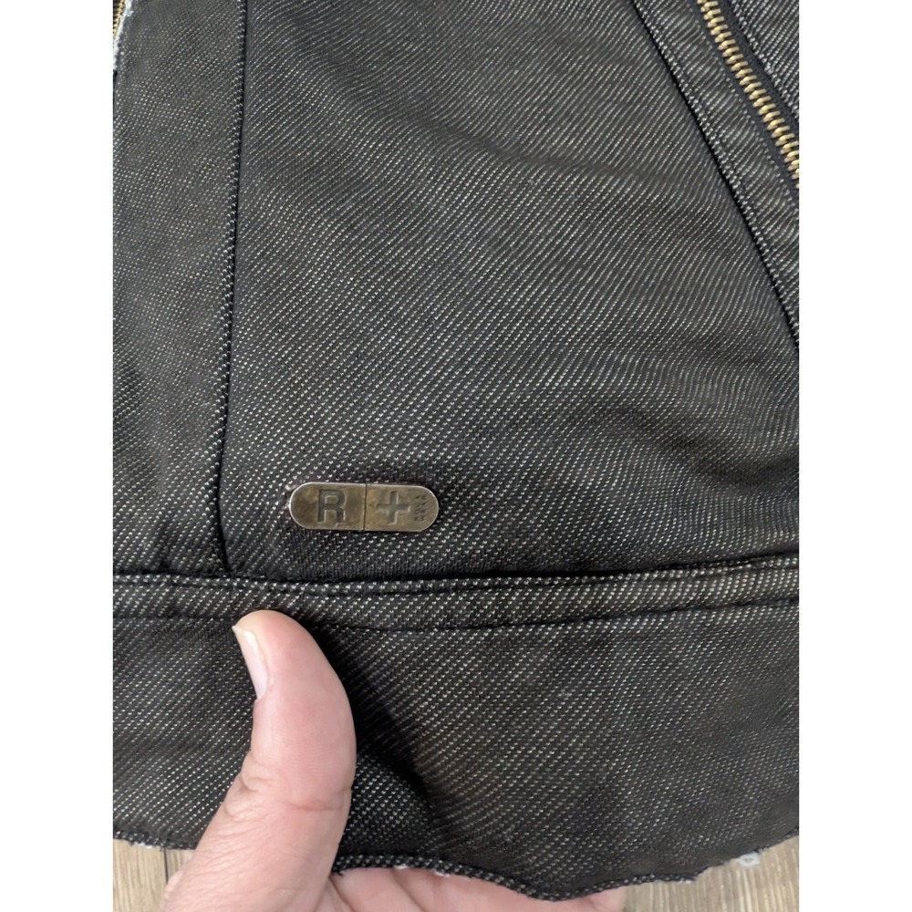 Rocawear Denim Company 2XL Black Moto-Style Jacket Asym Zip Streetwear Hip... - Picture 5 of 16